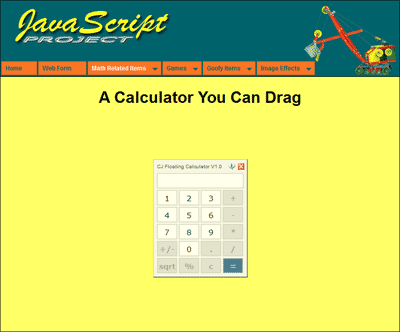 A Calculator You Can Drag image