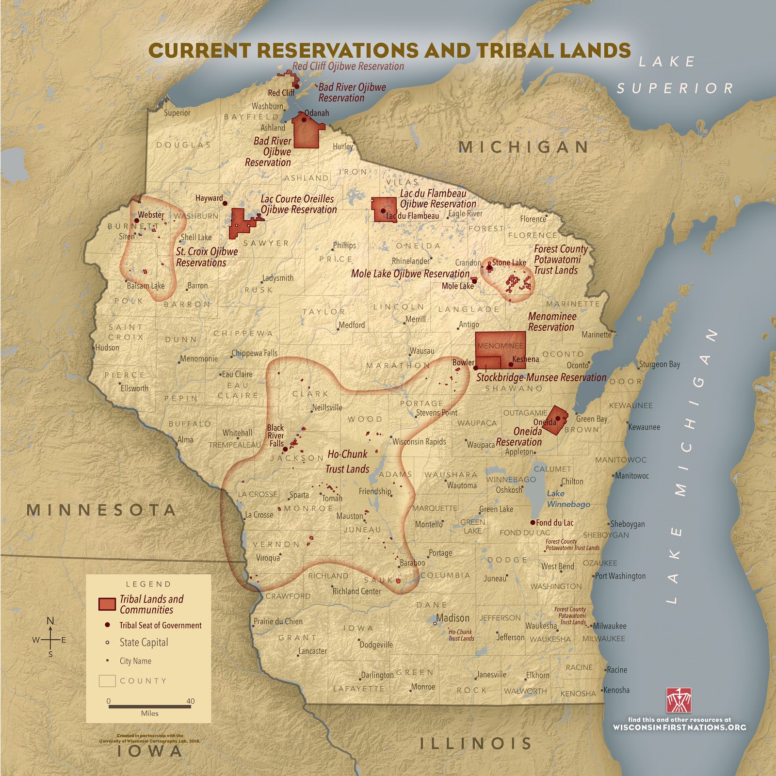 Tribal Land Map WI