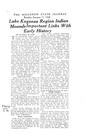 Lews Indian Mound Article